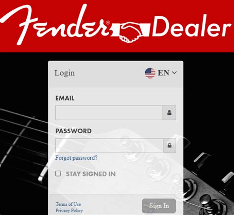 fender login portal.